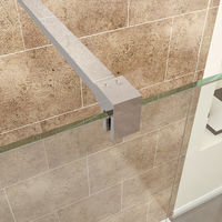 ELEGANT 1000mm Walk in Wetroom Shower Enclosure 8mm Easy Clean Glass Shower Screen Panel with 1200x760mm Stone Tray and Waste
