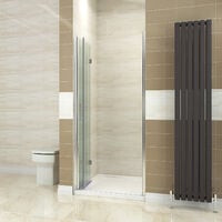 ELEGANT 900mm Bifold Shower Door Glass Shower Enclosure Reversible Folding Shower Door