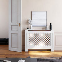 ELEGANT Radiator Covers White Painted for Living Room/Bedroom/Kitchen, Medium