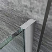 ELEGANT 900mm Walk in Wetroom Shower Screen Enclosure 8mm Easy Clean Glass Frameless Shower Screen Panel Support Bar