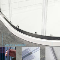ELEGANT 800 x 800 mm Quadrant Shower Cubicle Enclosure Sliding Door 6mm Easy Clean Glass