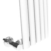 ELEGANT Bathroom Radiator Vertical Column 1800 x 499 mm Oval Single Panel Designer Heater White Mirror Radiator