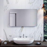 ELEGANT Backlit LED Illuminated Bathroom Mirror 800 x 500mm with Light Sensor + Demister