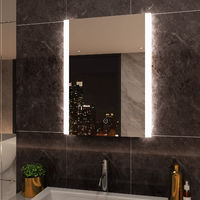 ELEGANT Vertical Illuminated LED Bathroom Mirror 800 x 600mm Mirror Light Touch Sensor with Demister