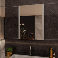 ELEGANT Vertical Illuminated LED Bathroom Mirror 800 x 600mm Mirror Light Touch Sensor with Demister