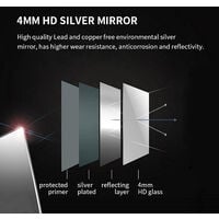 ELEGANT LED Illuminated Bathroom Mirror Light Touch Sensor Horizontal Vertical 600 x 500 mm