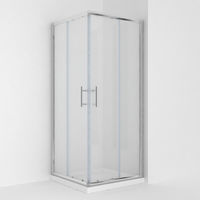 ELEGANT Shower Enclosure Corner Entry Shower Cubicle Square Sliding Doors 800 x 800 mm Universal Design