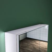 ELEGANT Silver Double Mirror Wall Mounted Cabinet 800 x 600 mm Stainless Steel Bathroom Wall Cabinets 2 Door with 3 Shelves