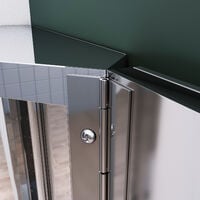 ELEGANT Stainless Steel Corner Cabinet 600 x 300 mm Wall Mounted Bathroom Storage Cabinet Single Door with 3 Shelves