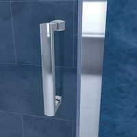 ELEGANT 1200mm Sliding Shower Door 6mm Toughened Glass Bathroom Screen Panel Reversible Shower Door for Bath