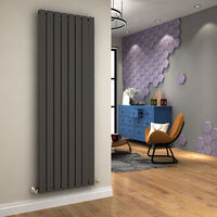 ELEGANT 1800 x 608mm Anthracite Designer Radiator Vertical Flat Panel Single Panel Rad