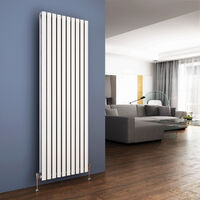 ELEGANT 1800 x 590mm White Designer Radiator Vertical Oval Column Panel Double Panel Rad
