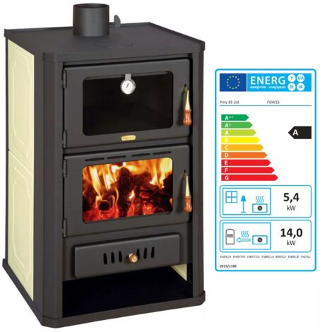 Estufa de Leña Caldera Horno Cocina 5.4 + 14 kw - Prity FG W15