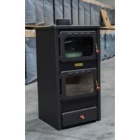 Estufa de leña con horno, 8.4 kw de potencia de calentamiento, tapa de  acero, modelo \