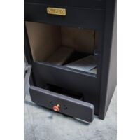 Estufa de leña con horno, 8.4 kw de potencia de calentamiento, tapa de  acero, modelo \