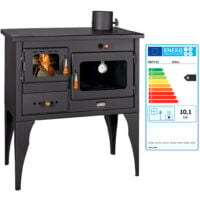 Estufa de leña con horno, potencia de calentamiento de 10kw, estufa de leña para cocinar, placas de hierro fundido, modelo 1P34L
