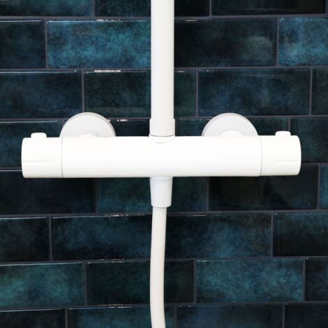 Essebagno Colonne de douche thermostatique Luisa II blanche