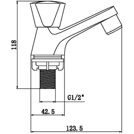 Essebagno robinet lave-mains eau froide Target chrome