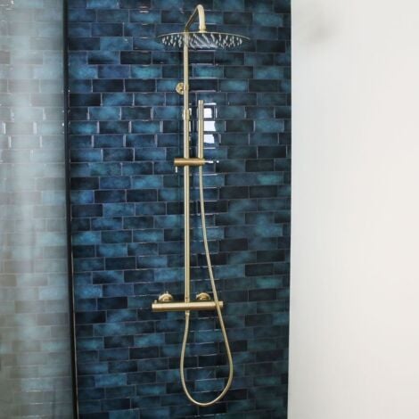 Essebagno Colonne de douche thermostatique Luisa II Or brossé