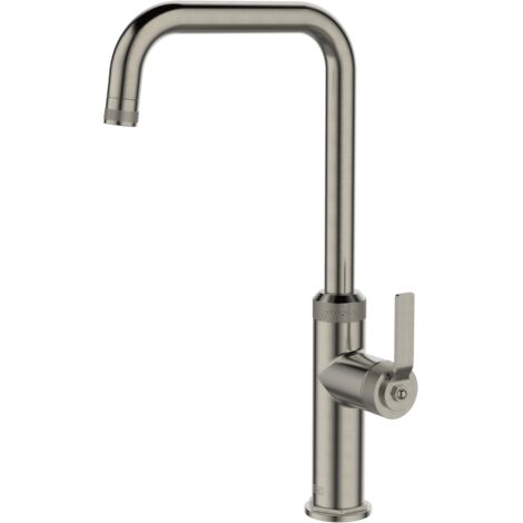 Essebagno Mitigeur évier cuisine Molette façon inox brossé