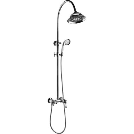 Essebagno Colonne de douche rétro mécanique Leeds chrome