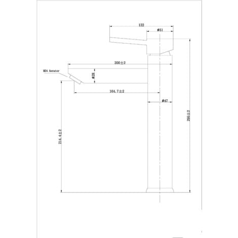 ESSEBAGNO Mitigeur lavabo haut Deco noir