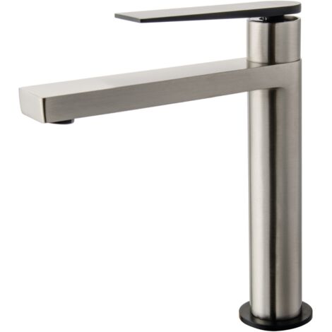 Essebagno Mitigeur lavabo haut Allure façon inox et noir