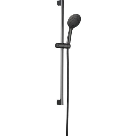 Essebagno Ensemble barre de douche 3 pièces Luisa gris gun métal