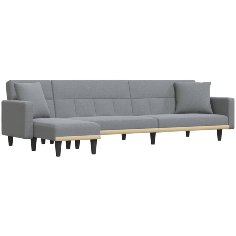 HOMCOM Divano da Terra Pieghevole a Lettino, Schienale Reclinabile su 7  Livelli e Cuscini, 130x73x60cm Grigio Chiaro