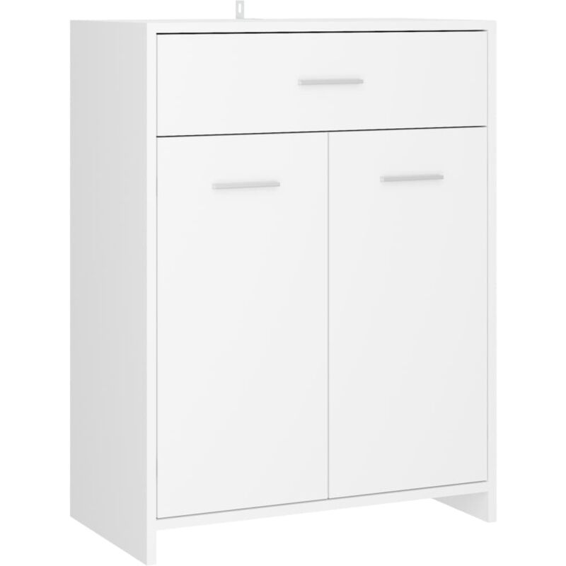 BaraSh Armadio da Bagno Bianco 60x33x61 cm in Truciolato,Armadio da  Bagno,Armadio da Bagno Salvaspazio,Mobili Bagno