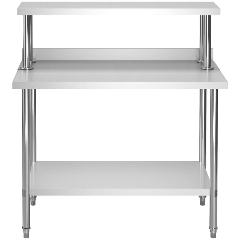 Tavolo in acciaio Inox da Cucina - 120x60x90cm