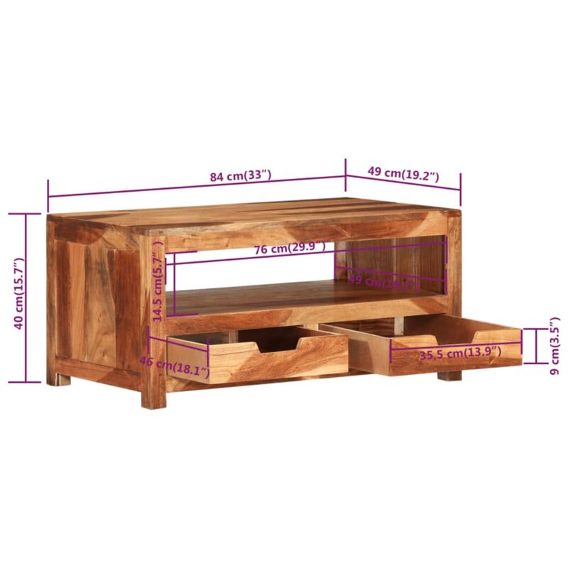 VidaXL Tavolo a tronco legno massello di acacia 90x60x110 cm Tavolo da  pranzo 