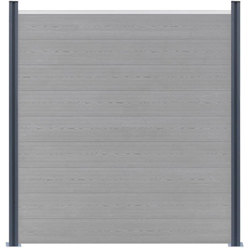 Pali di Recinzione 2 pz Grigio Scuro 185 cm in Alluminio