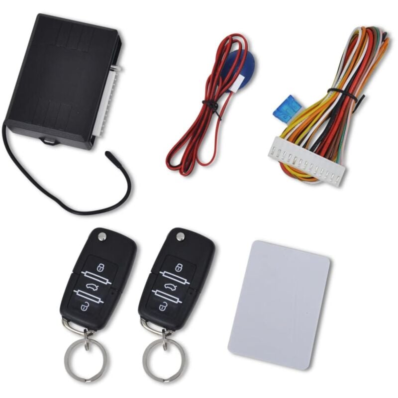 Kit universale chiusura centralizzata per auto con telecomandi - 2 porte