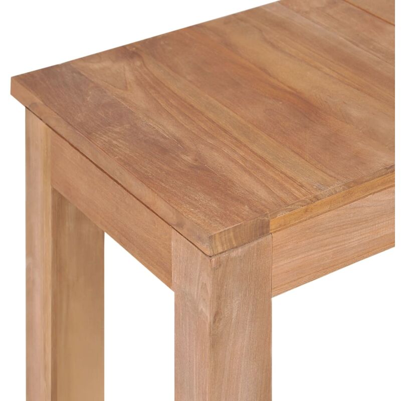 Tavolo Consolle in Legno Massello di Teak Naturale 110x35x76 cm