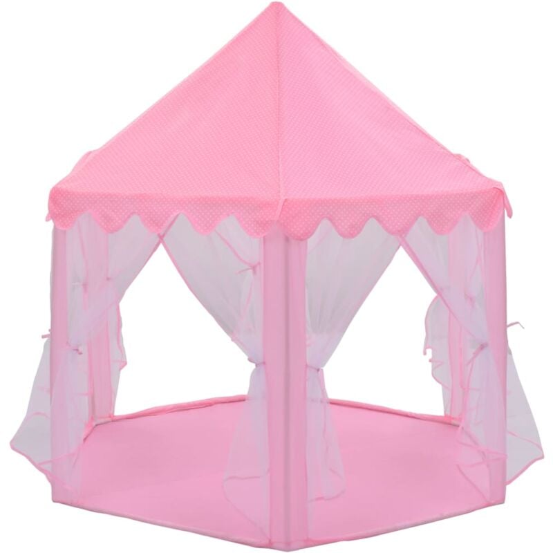 VidaXL Tenda da gioco per bambini rosa con 250 palline 301x120x128