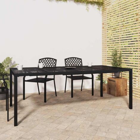 Tavolo Da Giardino In Plastica Antracite 89 Cm - Leggero, Senza Montaggio, Perfetto Per Esterni