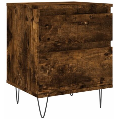 Tavolino Rovere Fumo 40x30x75 Cm In Legno Multistrato