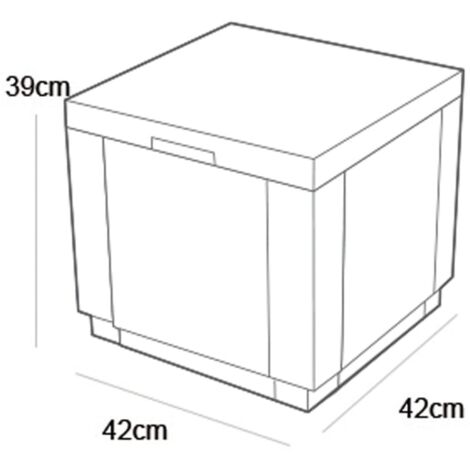 Keter Cubo Refrigeratore Ice Cube Cappuccino 223761