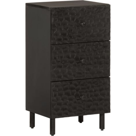 Cassettiera 55x30x76 cm in Legno Massello di Mango e Ferro