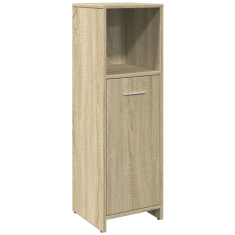 vidaXL Set Mobili da Bagno 4 pz Rovere Sonoma in Legno Multistrato