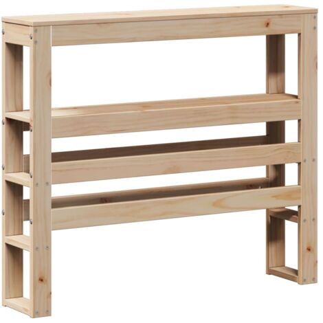 VidaXL Testiera In Legno Massello Di Pino 90x104 Cm - Letto Matrimoniale - Stile Rustico - 5