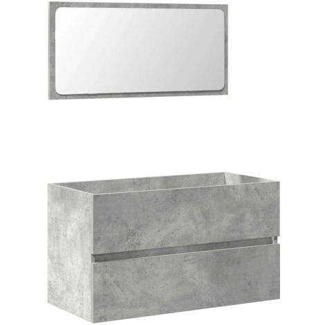 Mobile Pensile VidaXL Con Vetro - 40x31x60 Cm, Multistrato Grigio Cemento, 2 Ripiani Per Cucina - Foto 4