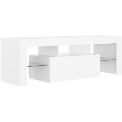 vidaXL Mobile Porta TV con Luci LED Bianco 120x35x40 cm