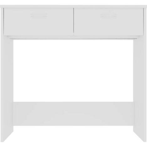 vidaXL Scrivania Bianca 80x40x75 cm in Legno Multistrato