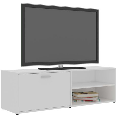vidaXL Mobile Porta TV Bianco 120x34x37 cm in Legno Multistrato