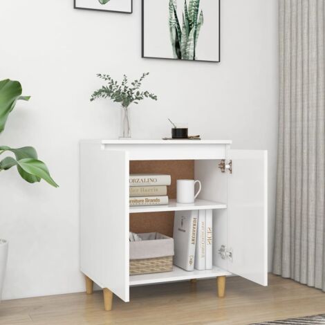 vidaXL Credenza Bianca 103,5x35x70 cm in Legno Multistrato