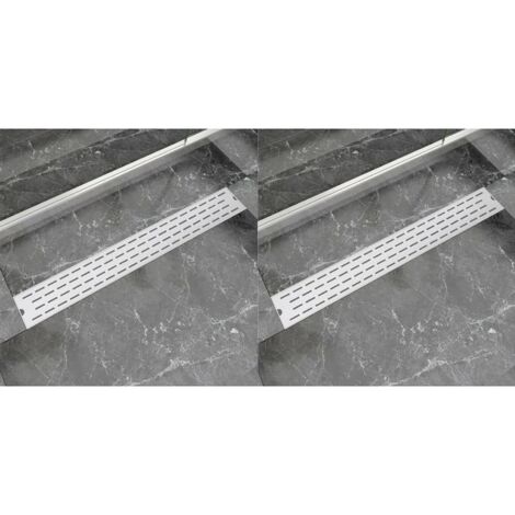 EXF Scarico Lineare Per Doccia 50 Cm | Nero Opaco In Acciaio Inox | Con Griglia Rimovibile E Filtro Capelli | Piedini Regolabili