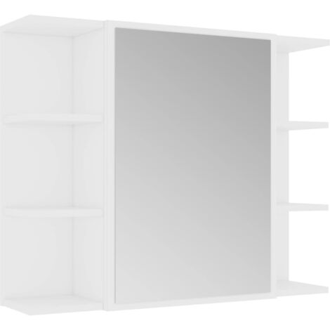 vidaXL Set Mobili da Bagno 3 pz Bianco in Truciolato