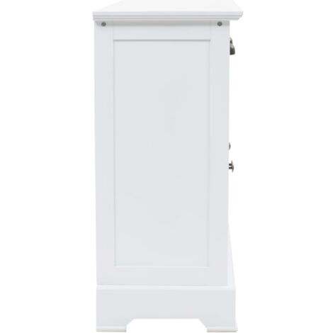vidaXL Credenza con 3 Ante in MDF e Legno di Pino 105x35x77,5 cm